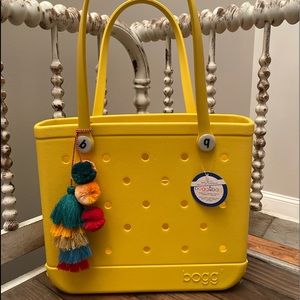 Yellow There small Bogg Bag With tassel